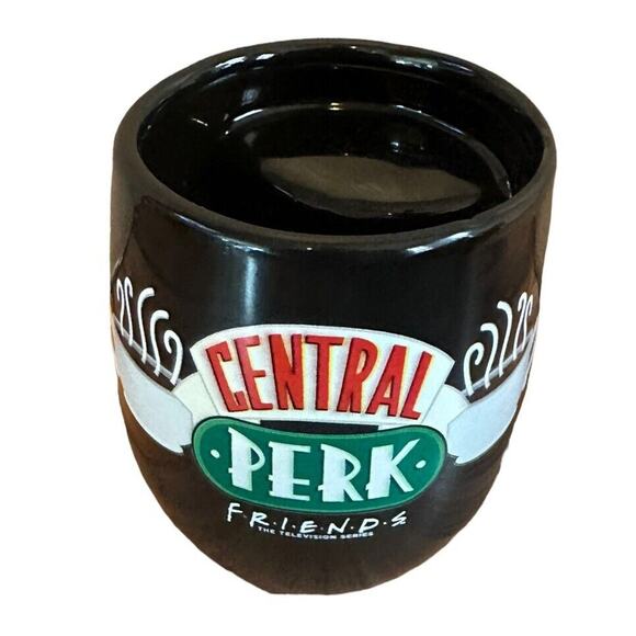 VTG Friends Black Mustache Mug Central Perk Logo Coffee Latte Cup - Picture 10 of 10